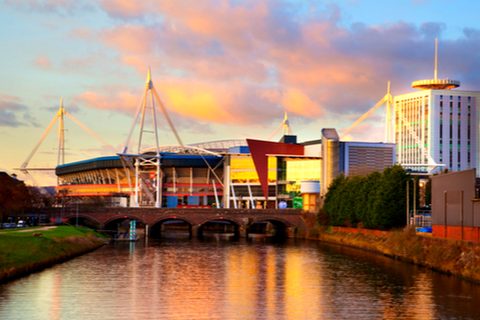 Pressed & Fresh : Delivering to Cardiff depicted by the Principality Stadium